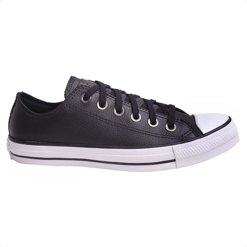 All star cuero negro sale