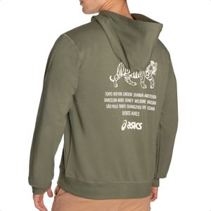 Campera Asics Tiger Aw22 C/ Capucha Training Vde