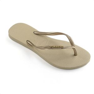 Ojotas Havaianas Slim Logo Metallic Mujer Moda