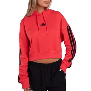 Buzo Adidas 3S Ft Crop C/ Capucha Wns Training Rjo