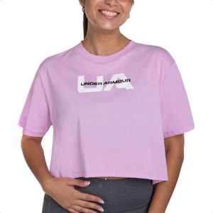 Remera Crop Under Armour Boxy Brnad Ss Arg Wns Training Rsa