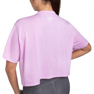 Remera Crop Under Armour Boxy Brnad Ss Arg Wns Training Rsa