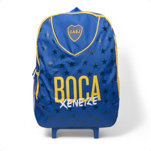 Mochila Escolar Boca Estrellas Jr Niños C/ Carro Azl