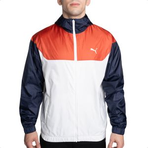 Campera Puma Relaxed Rompeviento C/ Capucha Training Bla