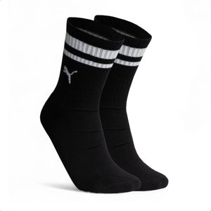 Medias Puma Crew Heritage Stripe Pack X 2 Pares Urbano Ngr